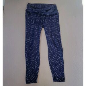 Nike Yoga Dri-Fit High Waisted Blue Polka Dot  Leggings Women's Large